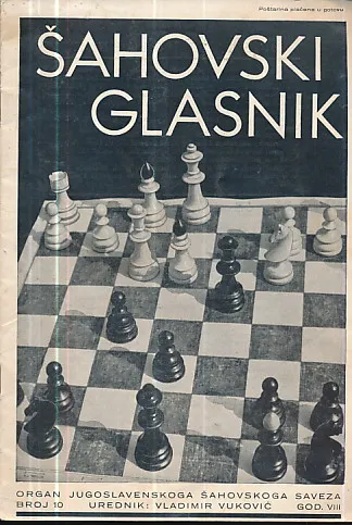Šahovski glasnik br. 10/1936