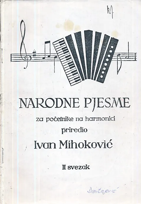 Narodne pjesme za početnike na harmonici, II. svezak