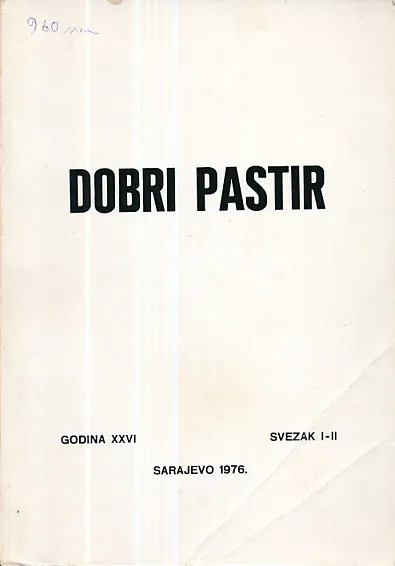 Dobri pastir sv. I-II, godina XXVI 1976