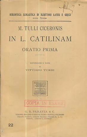 In L. Catilinam - Oratorio prima