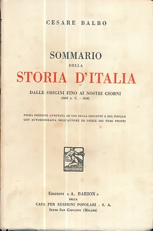 Sommario della stori d Italia