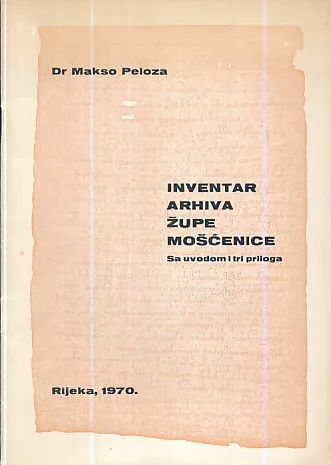 Inventar arhiva župe Mošćenice