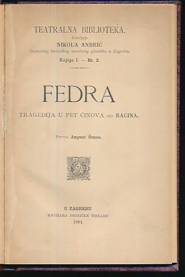 Fedra - tragedija u pet činova