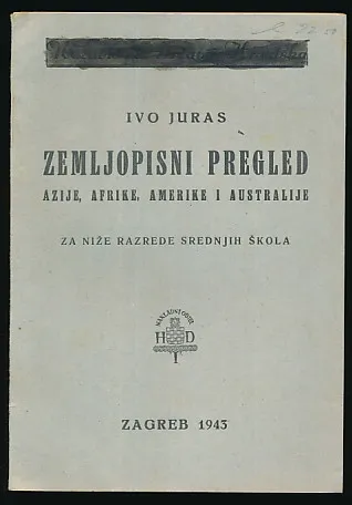 Zemljopisni pregled Azije, Afrike, Amerike i Australije za niže razrede srednjih škola