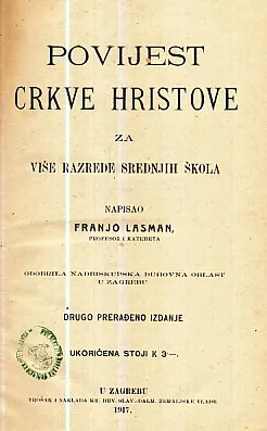Povijest crkve Hristove za više razrede srednjih škola