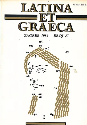 Latina et Graeca, br. 27/1986