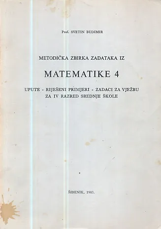 Metodička zbirka zadataka iz matematike 4