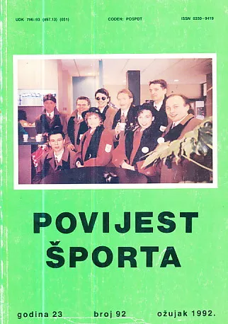Povijest športa br. 92/1992 (građa i prilozi)