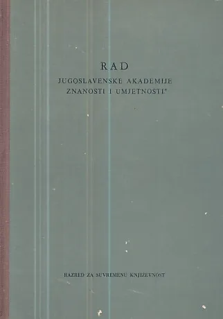 Rad JAZU - Razred za suvremenu književnost, knjiga 15
