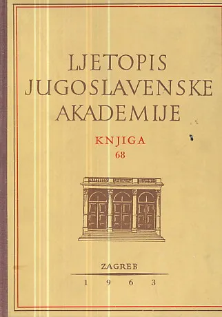 Ljetopis JAZU za god. 1961, knjiga 68