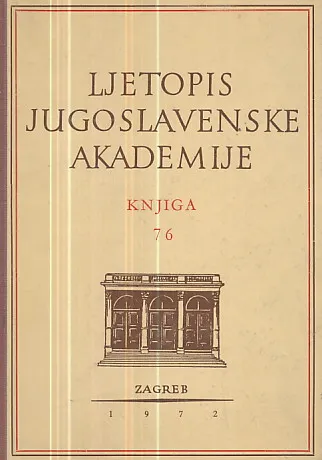 Ljetopis JAZU za god. 1971, knjiga 76