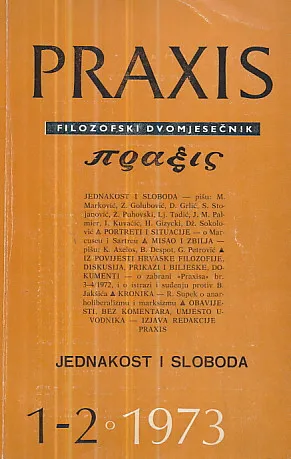 Praxis, br. 1-2/1973 (Jednakost i sloboda)