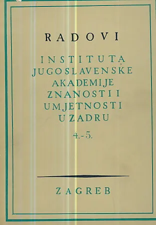 Radovi instituta JAZU u Zadru sv. 4-5/1959