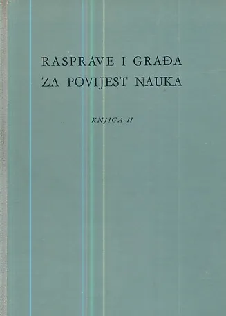 Rasprave i građa za povijest nauka, knjiga II