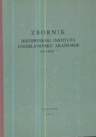 Zbornik historijskog instituta JAZU 7 1974