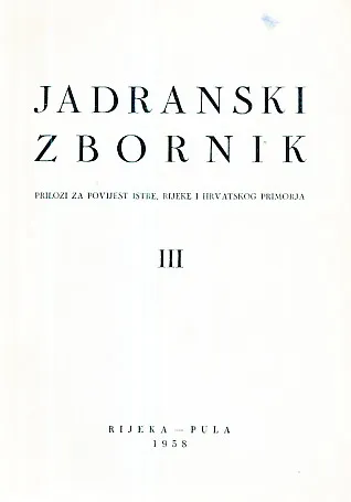 Jadranski zbornik 3/1958