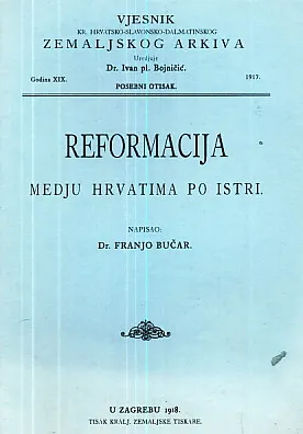 Reformacija medju Hrvatima po Istri