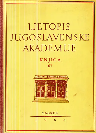 Ljetopis JAZU za god. 1960, knjiga 67