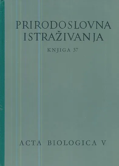 Prirodoslovna istraživanja, knjiga 37 - Acta Geologica V