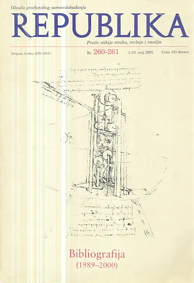 Republika, br. 260-261 - Bibliografija (1989-2000)