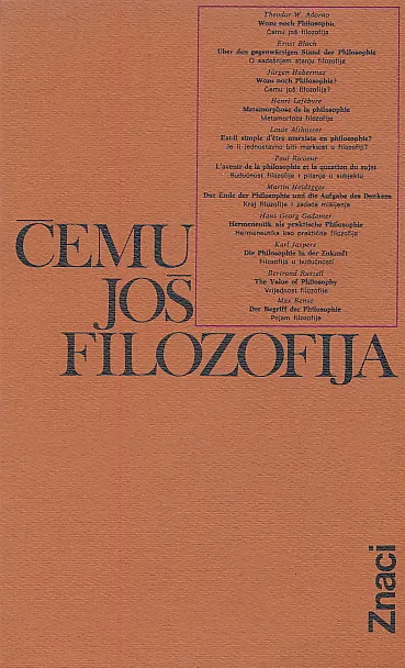 Čemu još filozofija