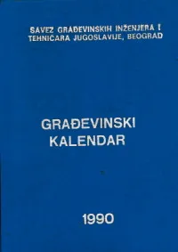 Građevinski kalendar 1990