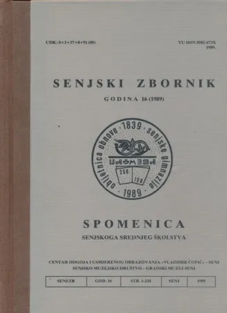 Senjski zbornik god. 16 (1989)