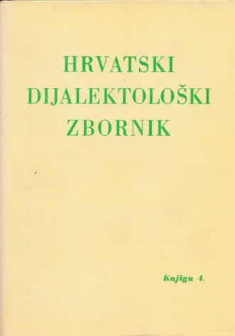 Hrvatski dijalektološki zbornik, knjiga 4.