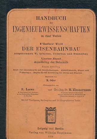 Der Eisenbahnbau, IV. Band: Anordnung der Bahnhöfe