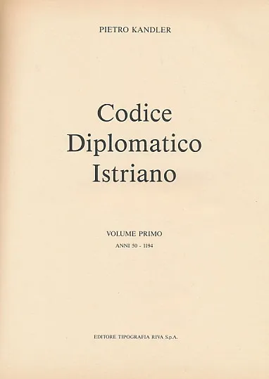 Codice Diplomatico Istriano I-V
