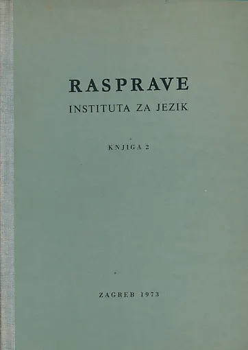 Rasprave Instituta za jezik 2/1973