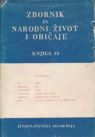 Zbornik za narodni život i običaje 33/1949