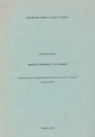 Riječki vinogradi 1775. godine