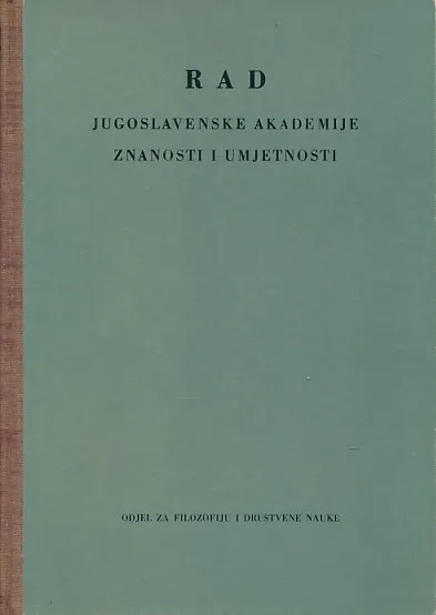 Rad JAZU, knjiga 321/1960