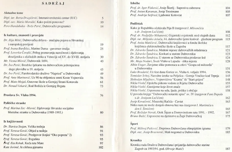 Dubrovački horizonti 34/1994.