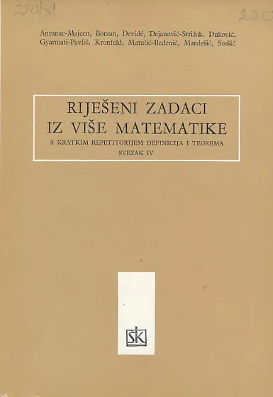 Riješeni zadaci iz više matematike sv. IV