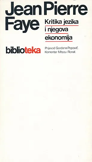 Kritika jezika i njegova ekonomija