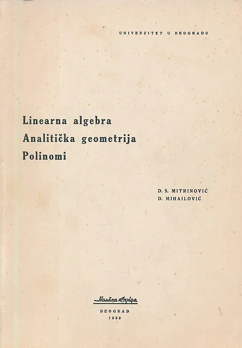 Linearna algebra, polinomi, analitička geometrija