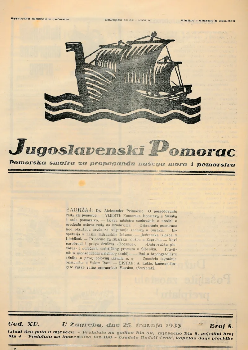 Jugoslavenski pomorac 8/1935