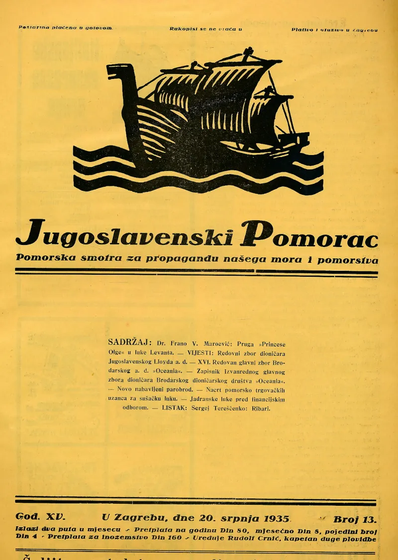 Jugoslavenski pomorac 13/1935