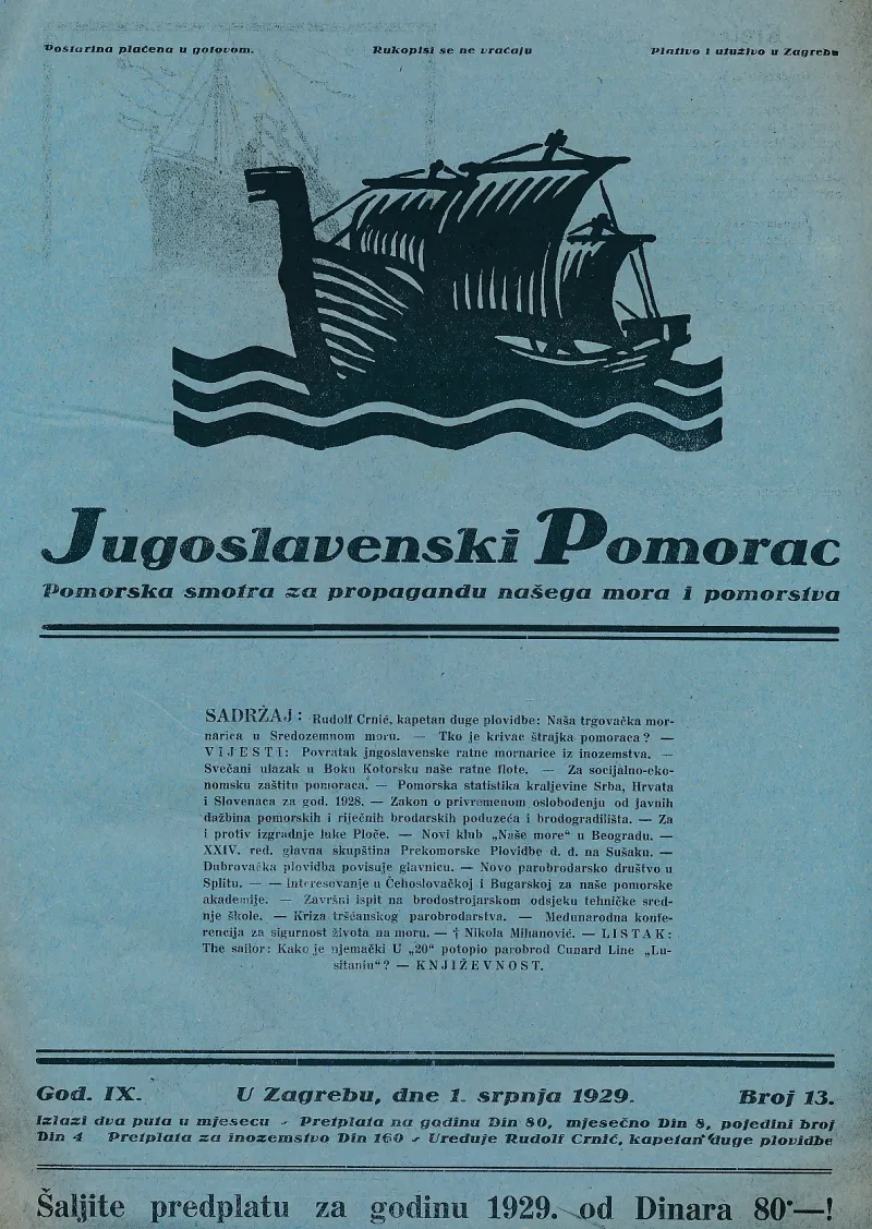 Jugoslavenski pomorac 13/1929