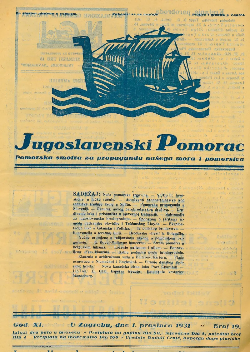 Jugoslavenski pomorac 19/1931