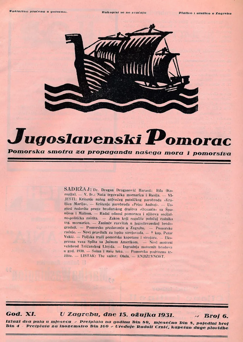 Jugoslavenski pomorac 6/1931