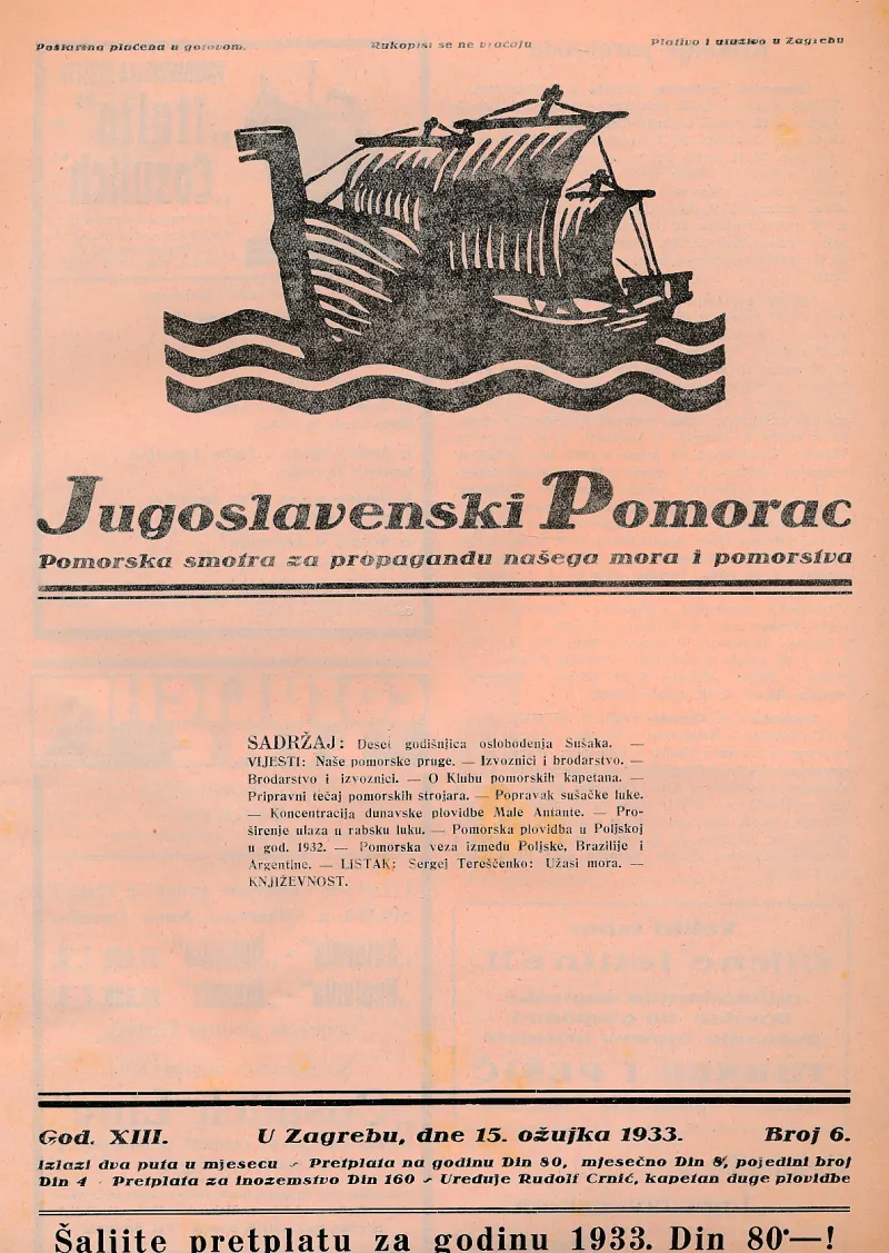 Jugoslavenski pomorac 6/1933