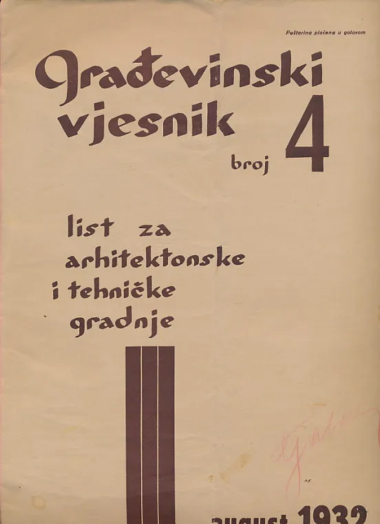 Građevinski vjesnik 4/1932