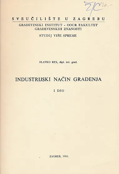 Industrijski način građenja I. dio