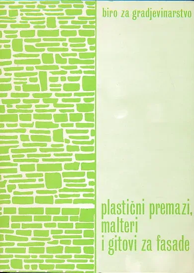 Plastični premazi, malteri i gitovi za fasade