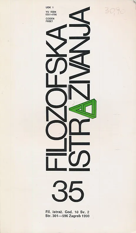 Filozofska istraživanja 35/1990