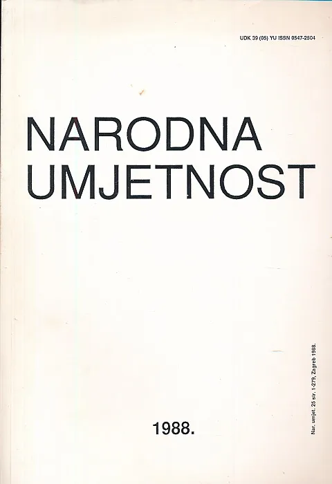 Narodna umjetnost knjiga 25/1988