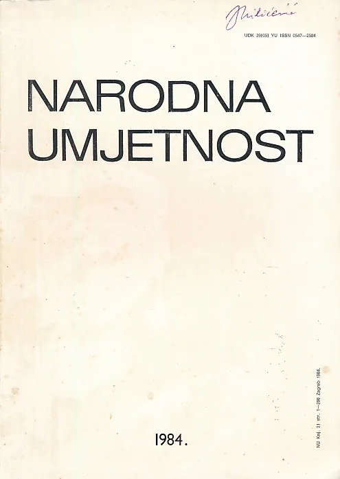 Narodna umjetnost knjiga 21/1984